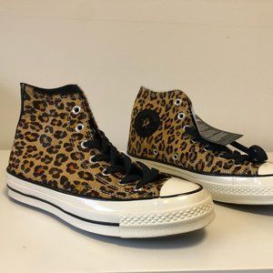 Converse leopard-print faux calf hair high tops